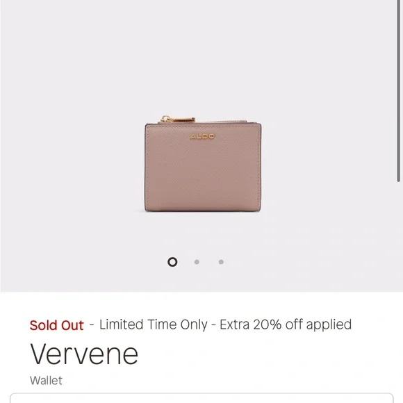 Aldo Pink Pebbled Wallet Compact Card Holder - Picture 6 of 6